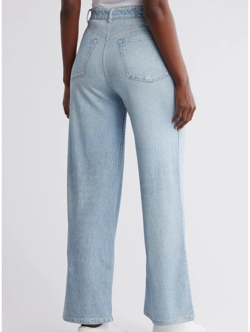 Sweatpant Jeans Ecru Wide-Leg French Terry Pants - Soft Cotton Blend - Size 8 - Picture 10 of 10